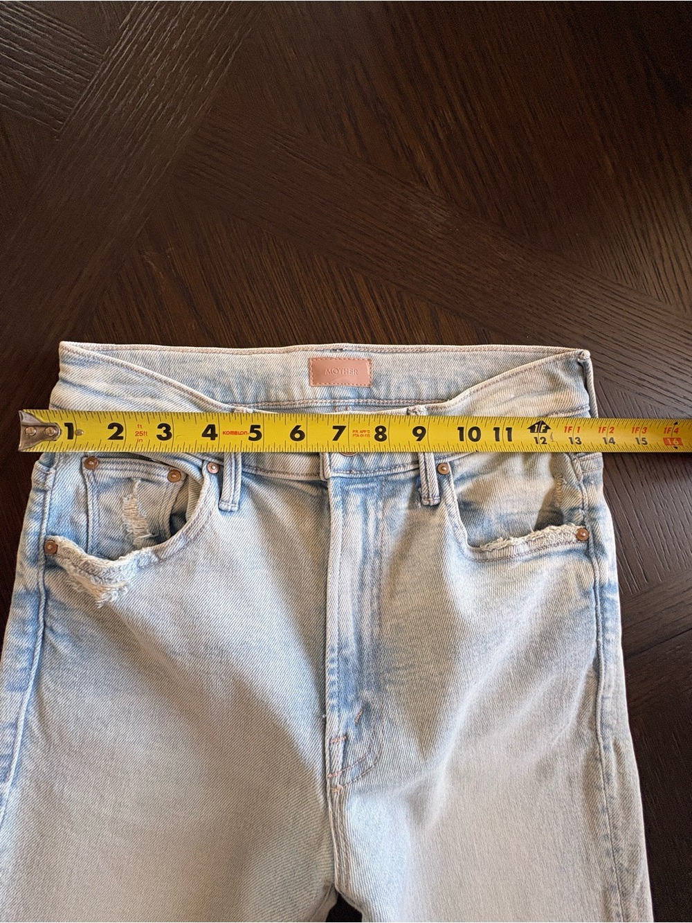 MOTHER Insider Crop Step fray Jeans size 27 in SMOOTH SAILING ⛵️ - Picture 5 of 9